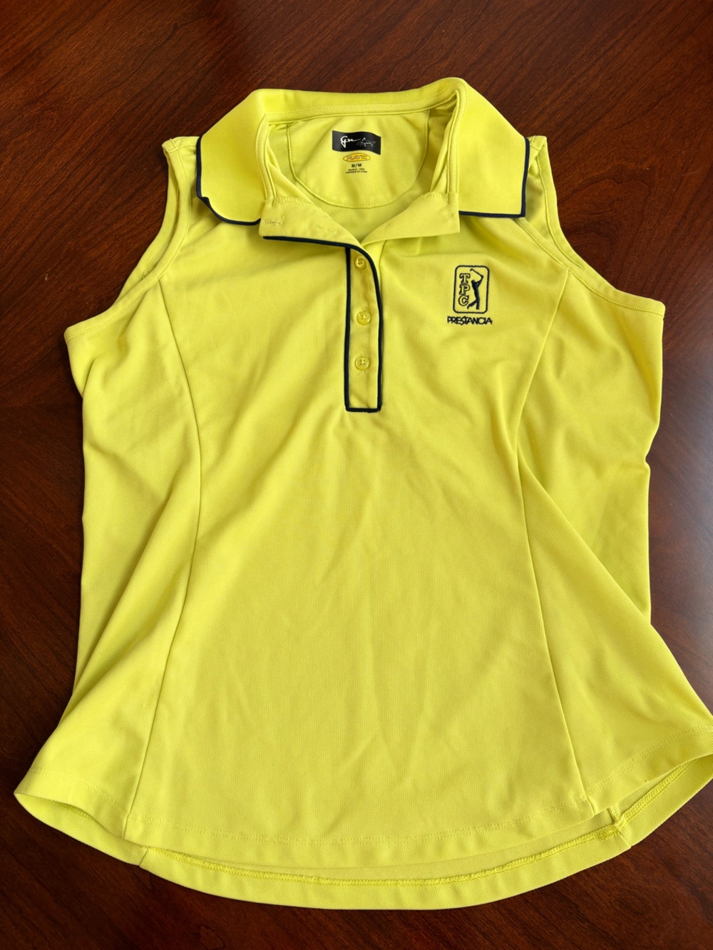 Greg Norman women’s golf polo Prestancia Play Dry Performance Polo - Neon Yellow